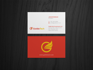 Diseño de Tarjeta de Presentación por HYPdesign para Goldie Tech Investment Ltd | Diseño: #2954220