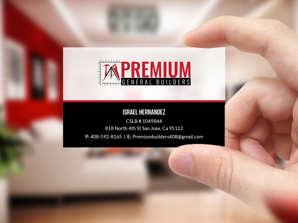 Business Card Design by Creations Box 2015 for Premium General Builders | Design #20976887