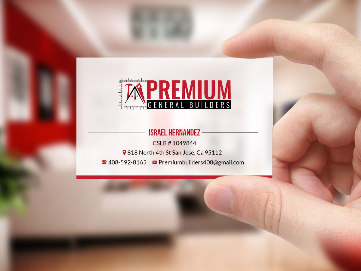 Business Card Design by Creations Box 2015 for Premium General Builders | Design #20982218