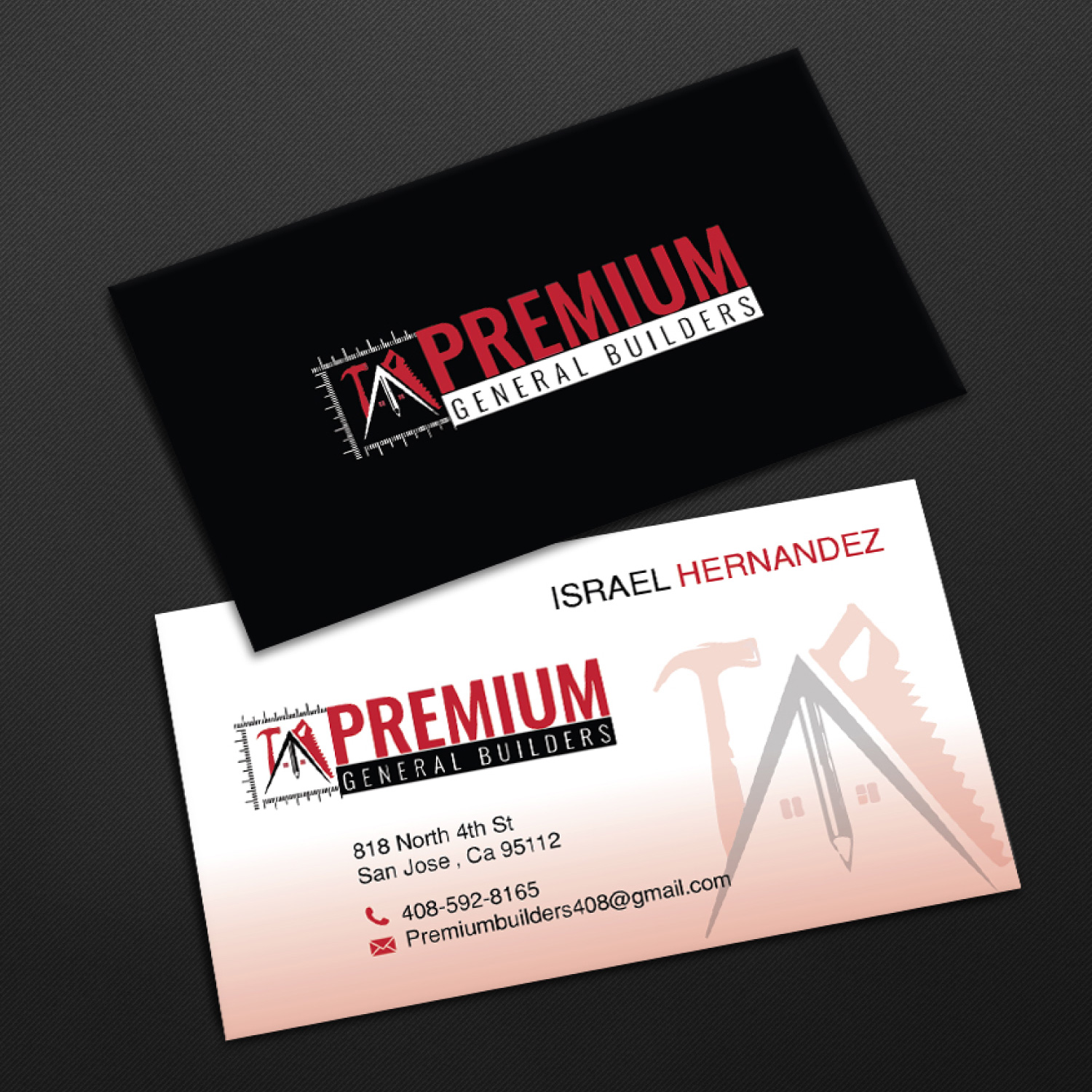 Business Card Design by LAXMI DESIGNHUB for Premium General Builders | Design #20979382