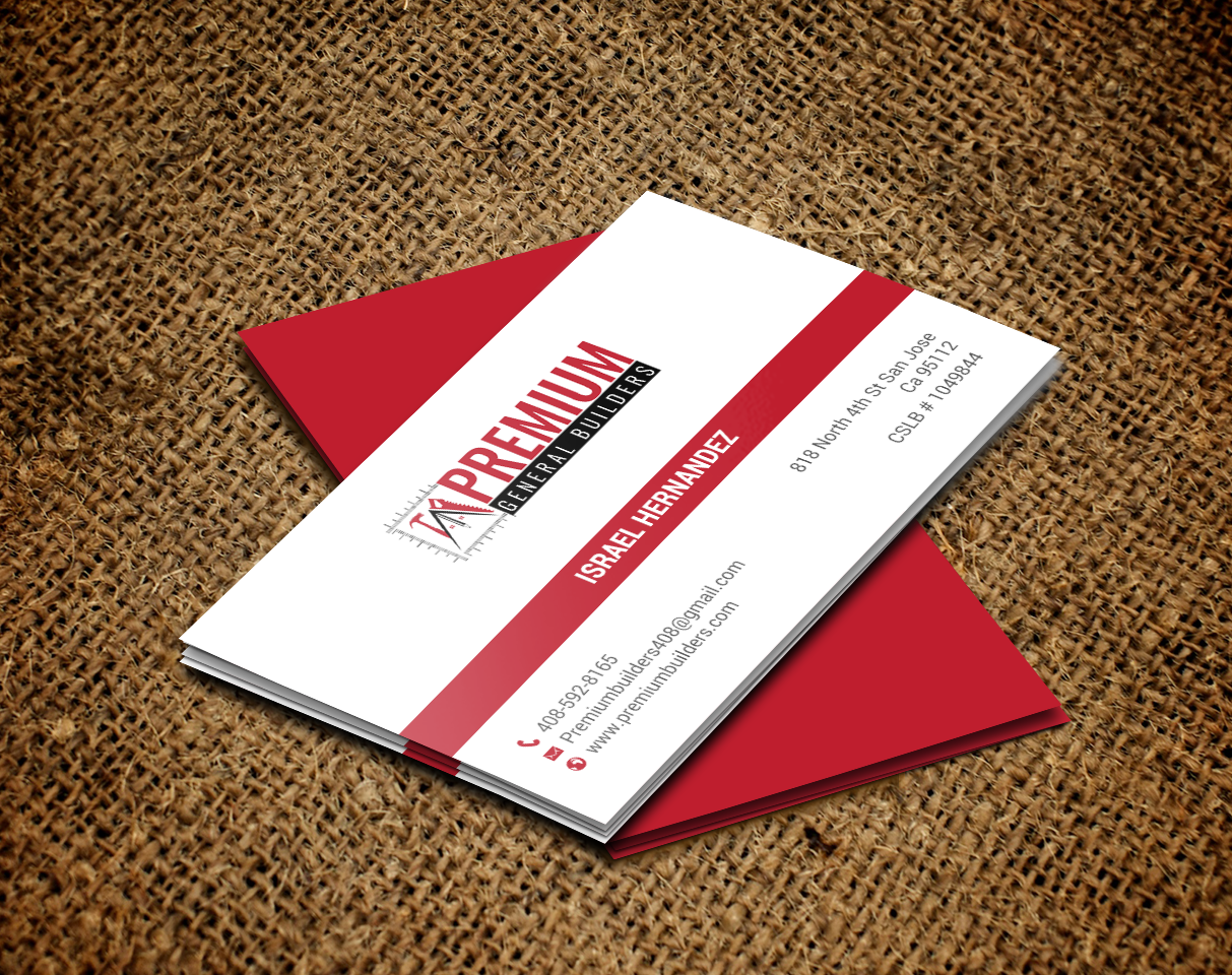Design de Carte de Visite par chandrayaan.creative pour Premium General Builders | Design #20975557