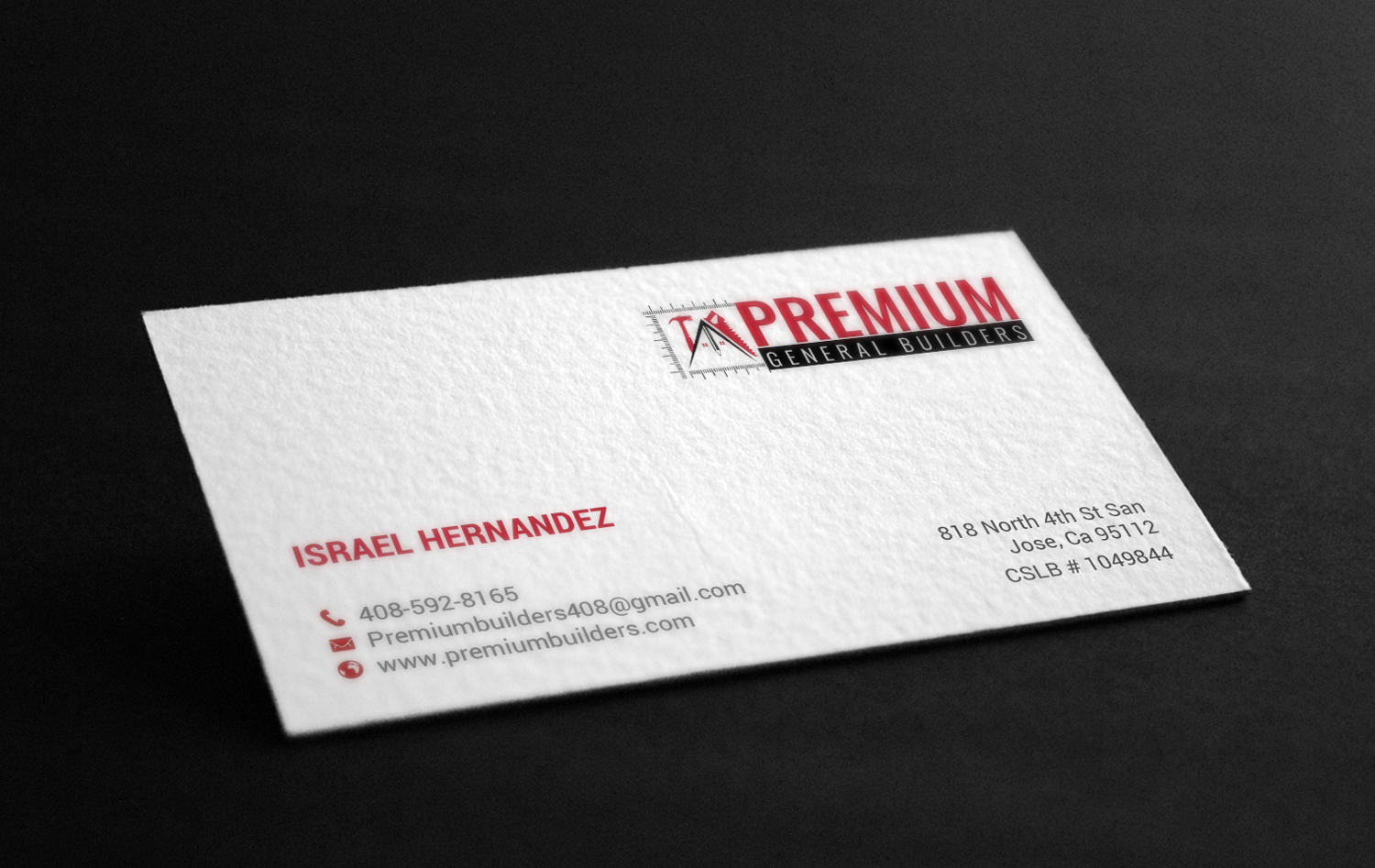 Design de Carte de Visite par chandrayaan.creative pour Premium General Builders | Design #20975577