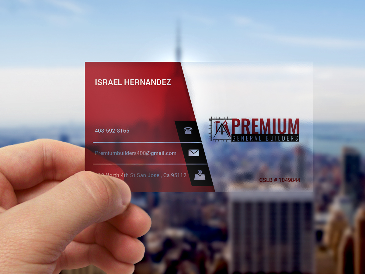 Visitenkarten-Design von Salina R für Premium General Builders | Design #20972685