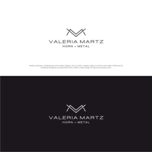 Valeria Martz  / horn + metal (second line) | Logo Design by heymlett