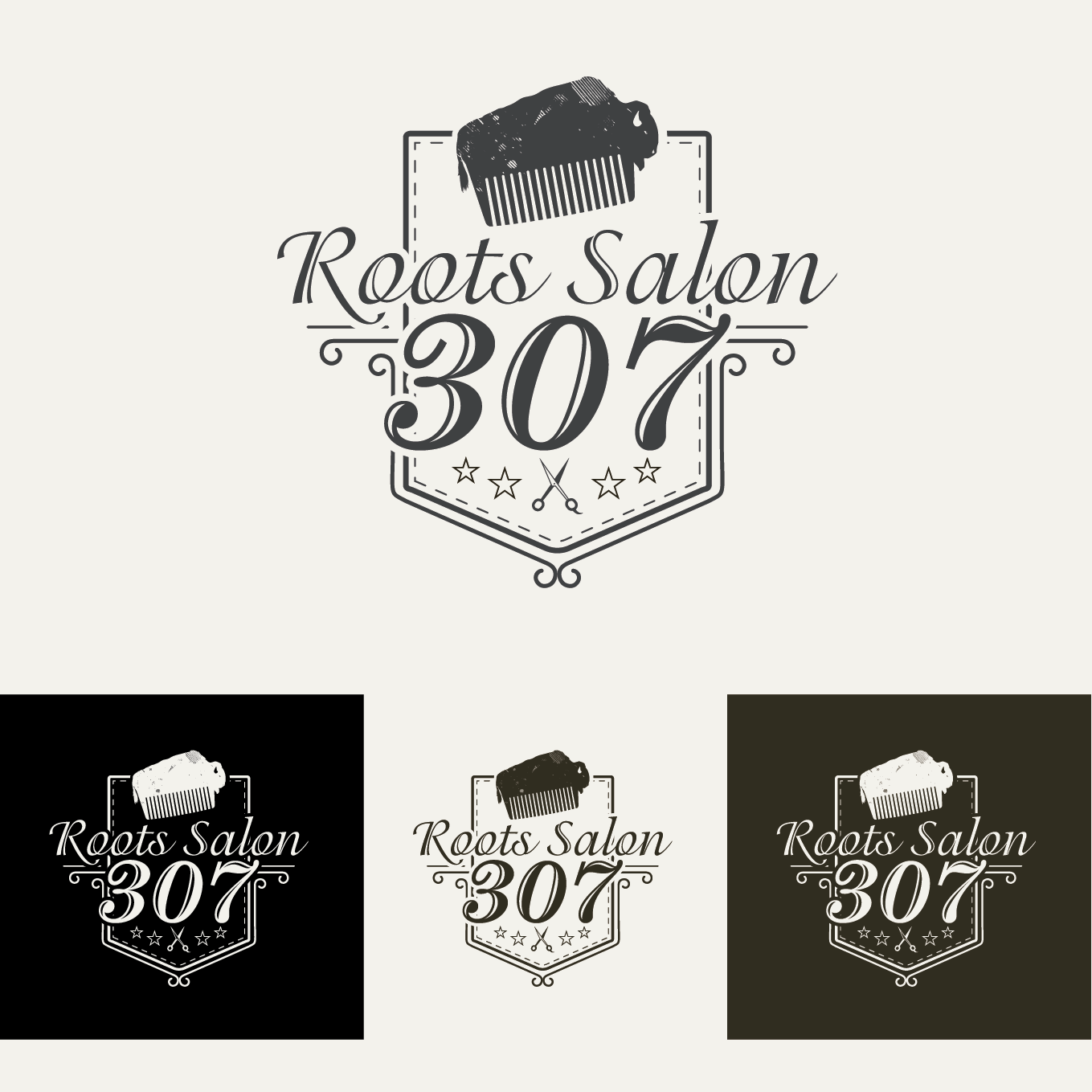 Diseño de Logo por Gabriel T. Marques para 307 Roots Salon  | Diseño #21023504