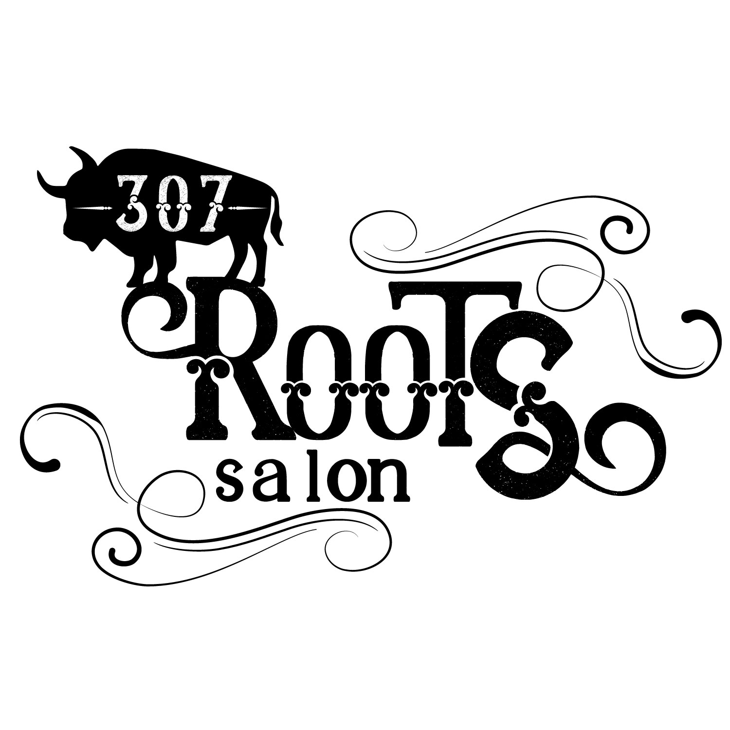Logo Design by Chadera for 307 Roots Salon  | Design #21022782