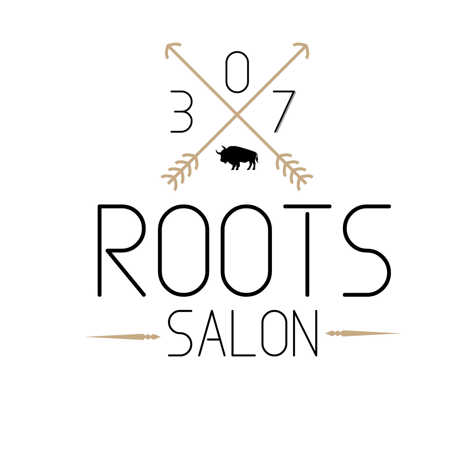 Logo Design by Chadera for 307 Roots Salon  | Design #21023506