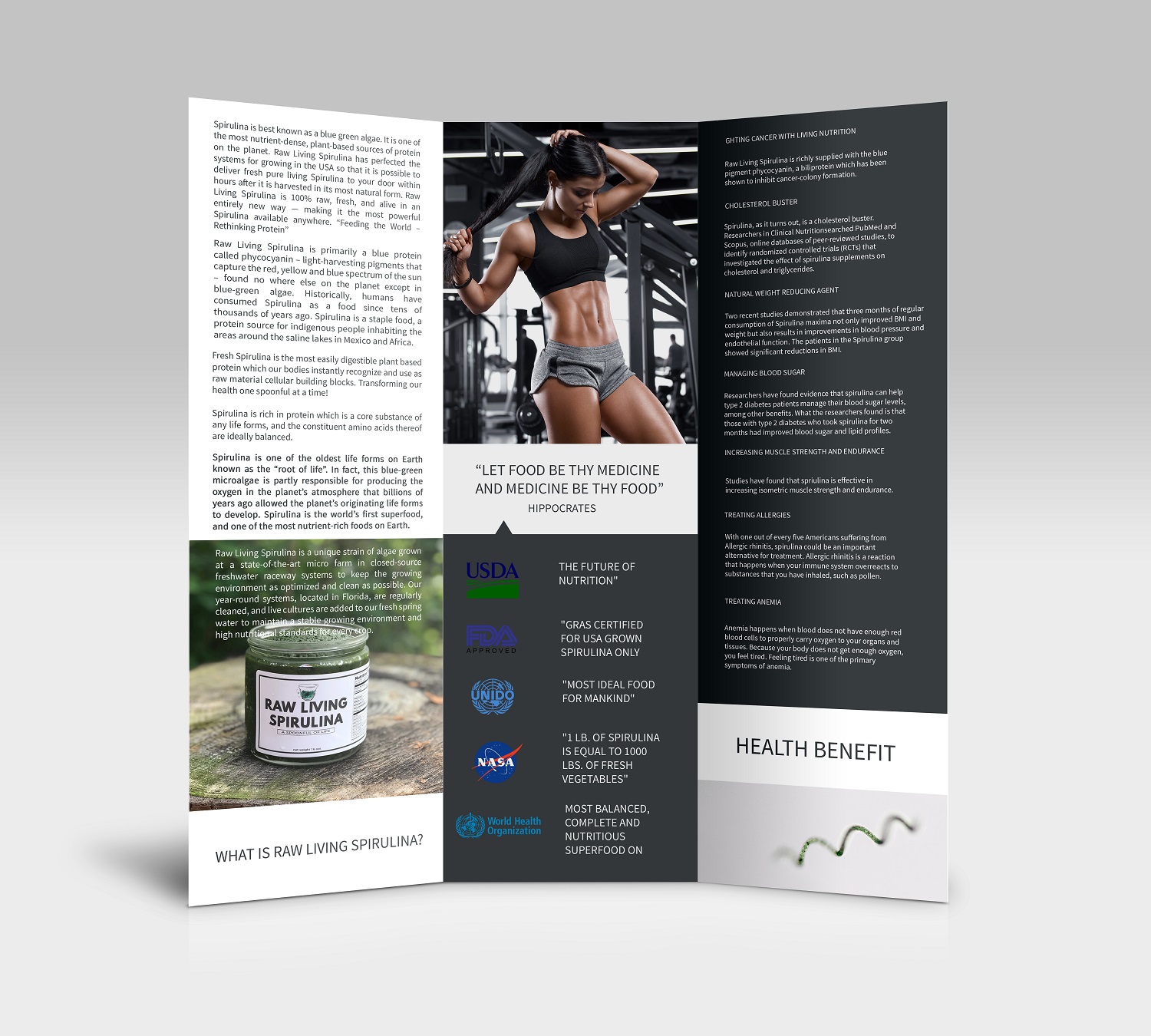 Diseño de Flyer por dbyjuhfl para Raw Living Spirulina | Diseño #21022012