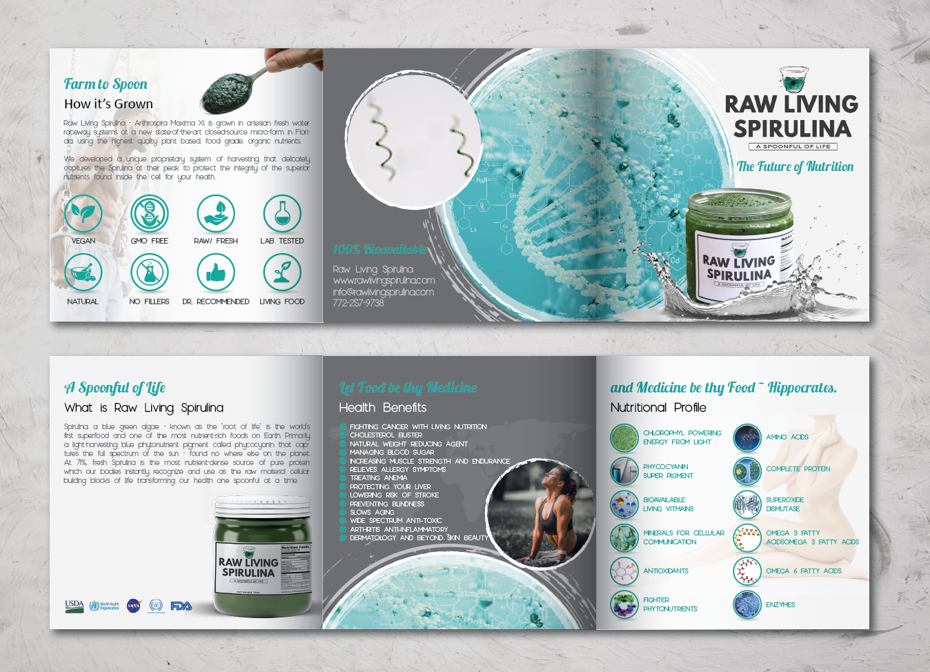 Flyer Design by alex989 for Raw Living Spirulina | Design #21038395
