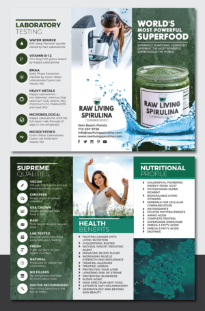 Flyer Design by Deziners Zone for Raw Living Spirulina | Design: #20984476