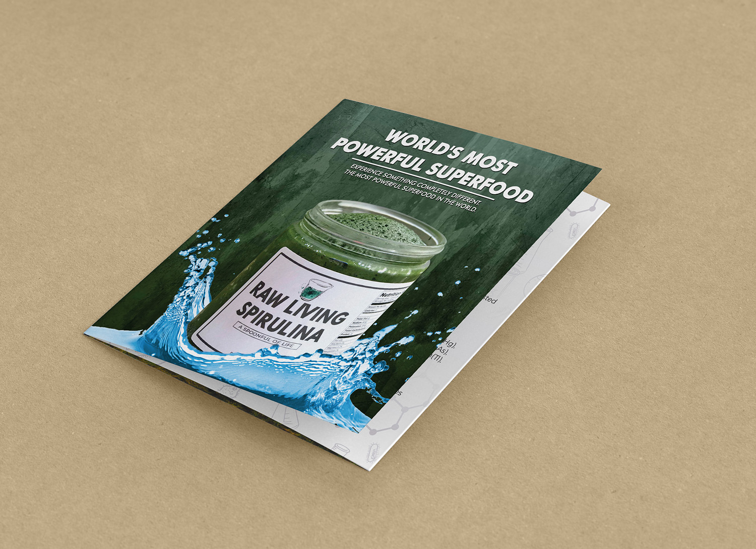 Diseño de Flyer por Deziners Zone para Raw Living Spirulina | Diseño #21002152