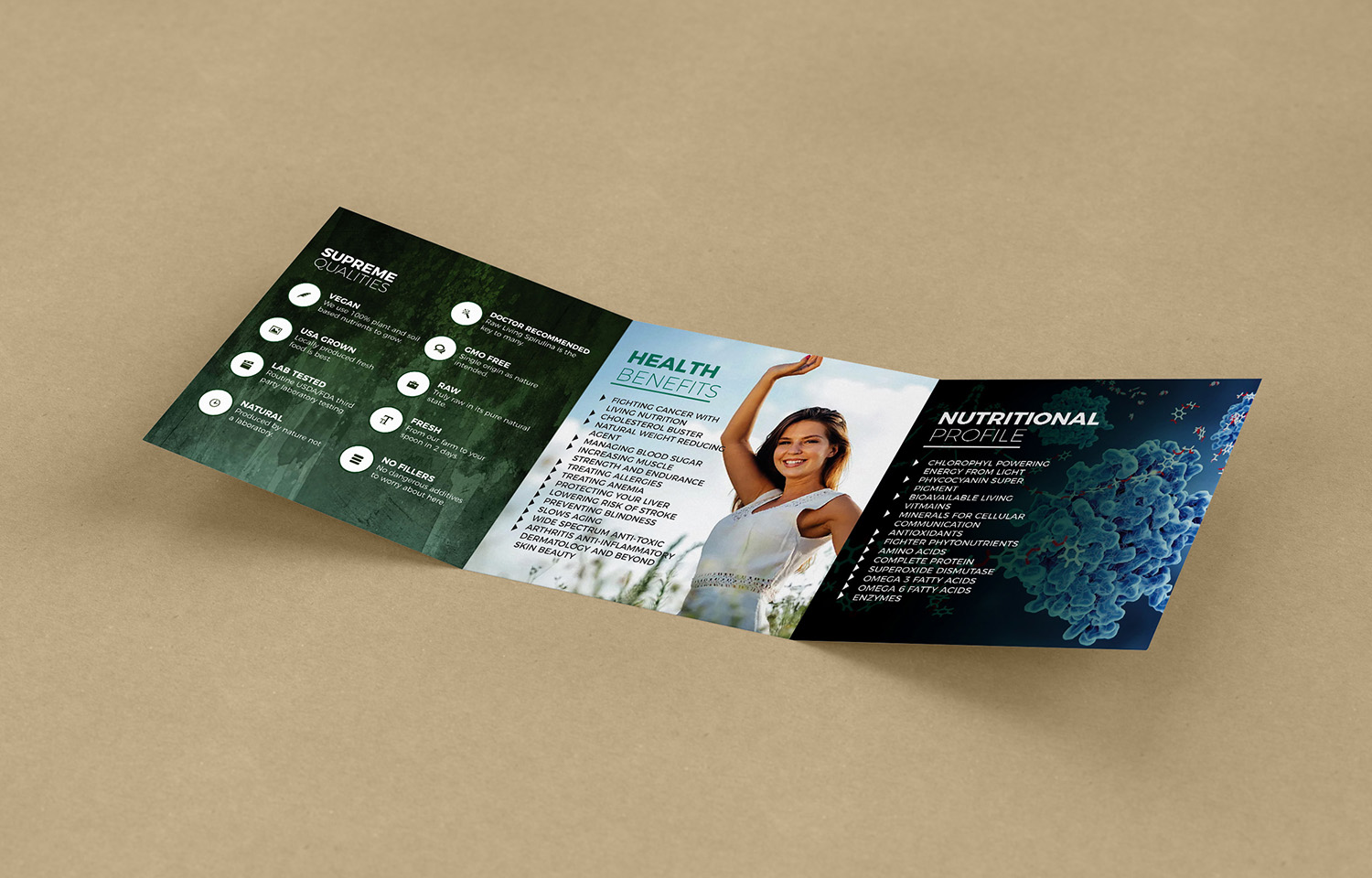 Diseño de Flyer por Deziners Zone para Raw Living Spirulina | Diseño #21002153