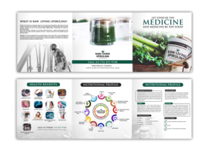 Flyer Design by LAXMI DESIGNHUB for Raw Living Spirulina | Design: #21028944