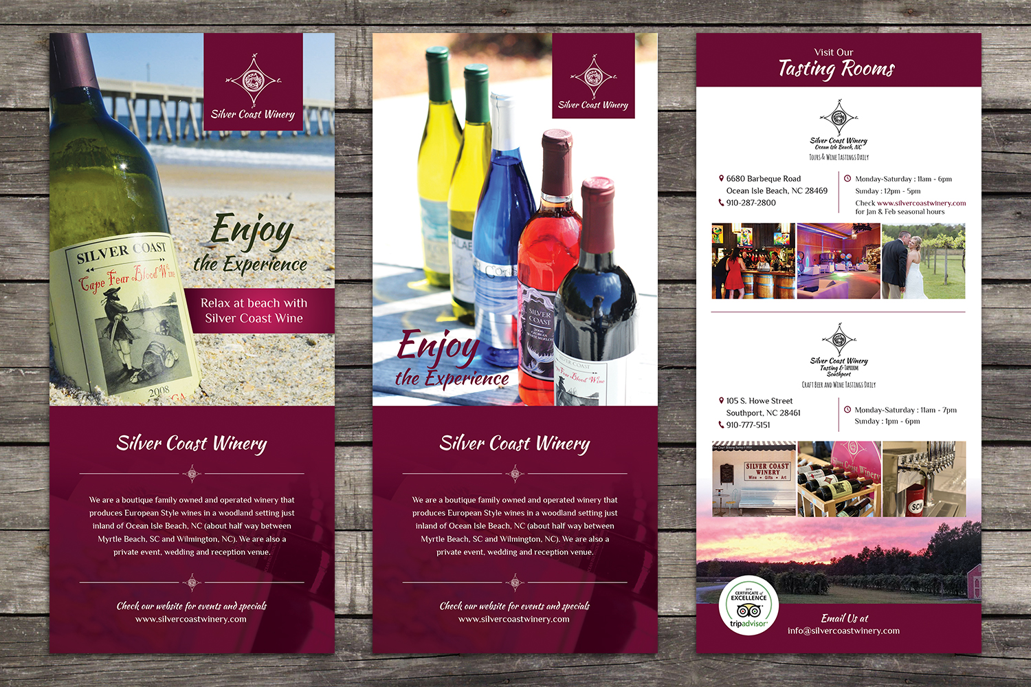 Flyer Design by sun_design for Silver Coast Winery | Design #21060068