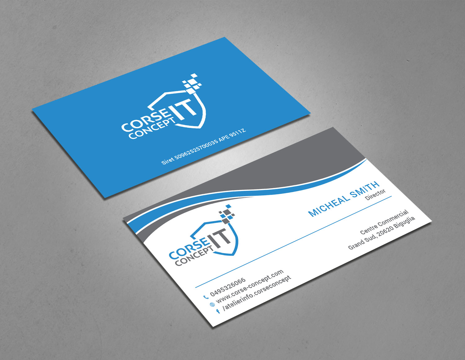 Design de Carte de Visite par Tripti Ranjan Gain pour Corse Concept | Design #21026963
