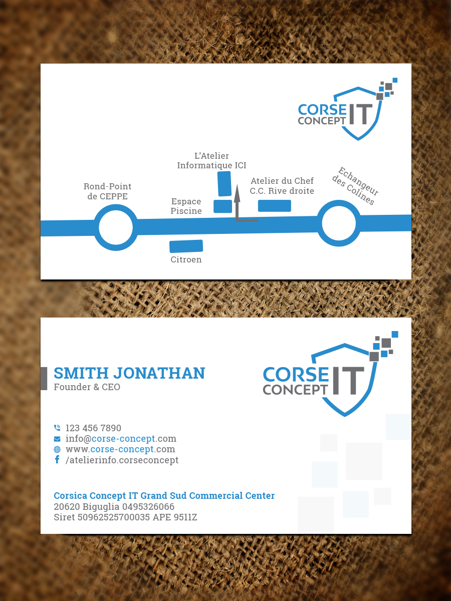 Business Card Design by Bold Pixels for Corse Concept | Design #21046320