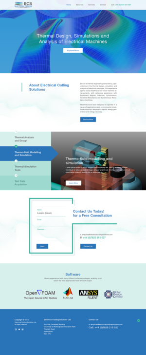 Eneginering consultancy brochure style web design project | Web Design by Ved Web Services