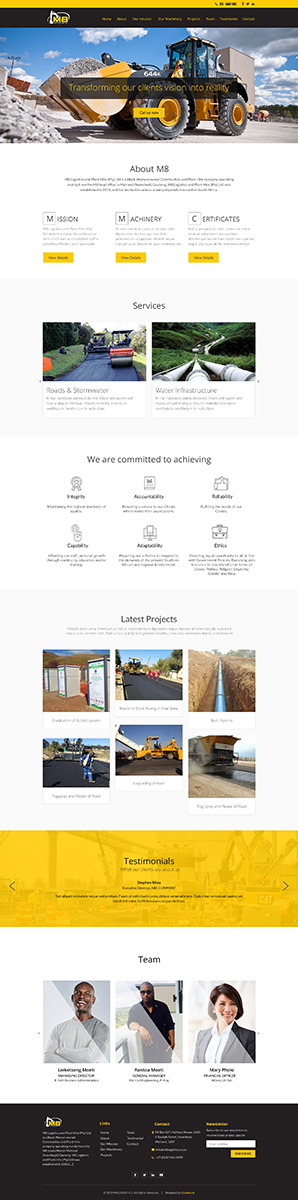 M Website | Web Design par Da Miracle
