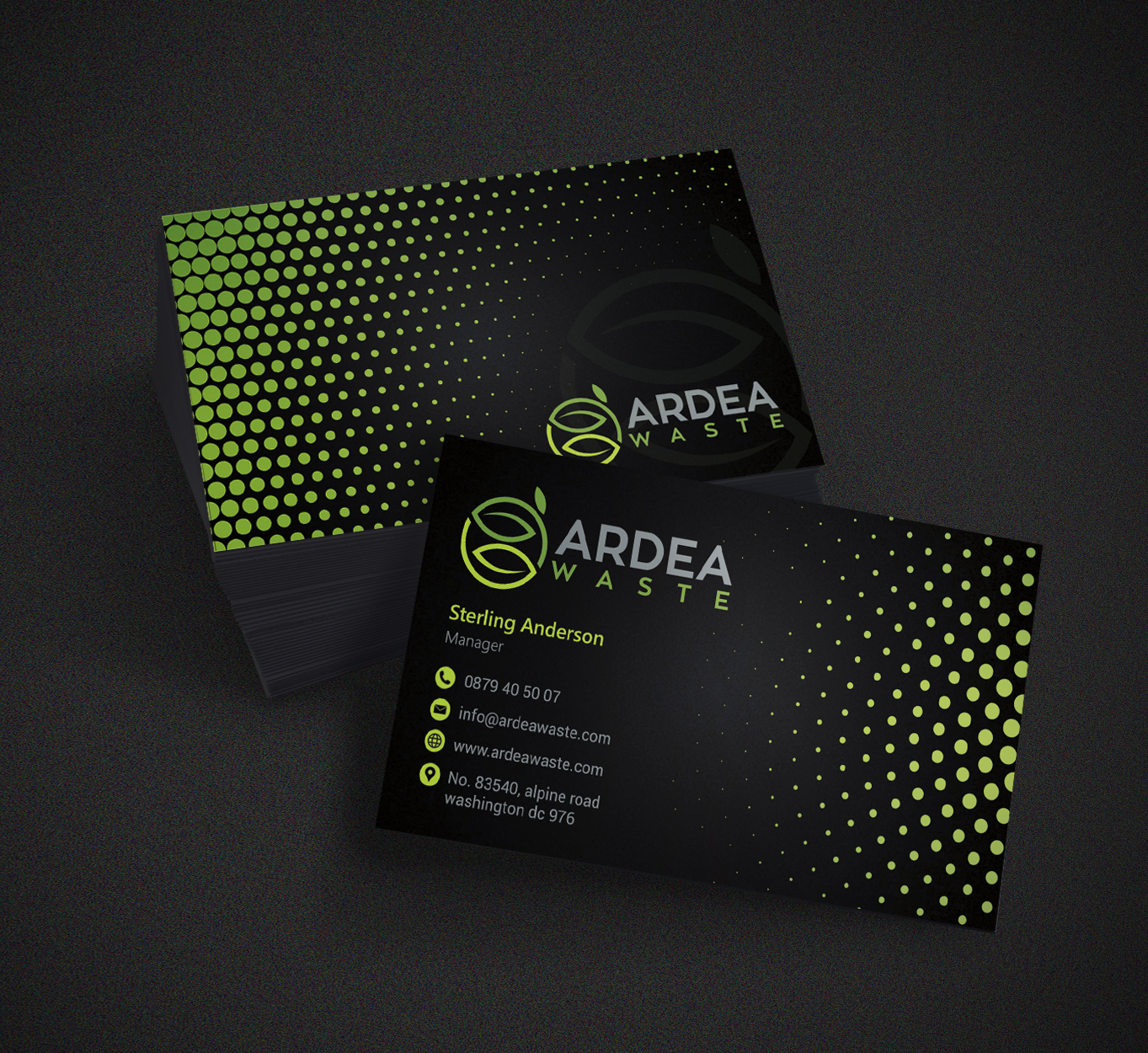 Business Card Design by Hardcore Design for Ardea Waste | Design #21009126