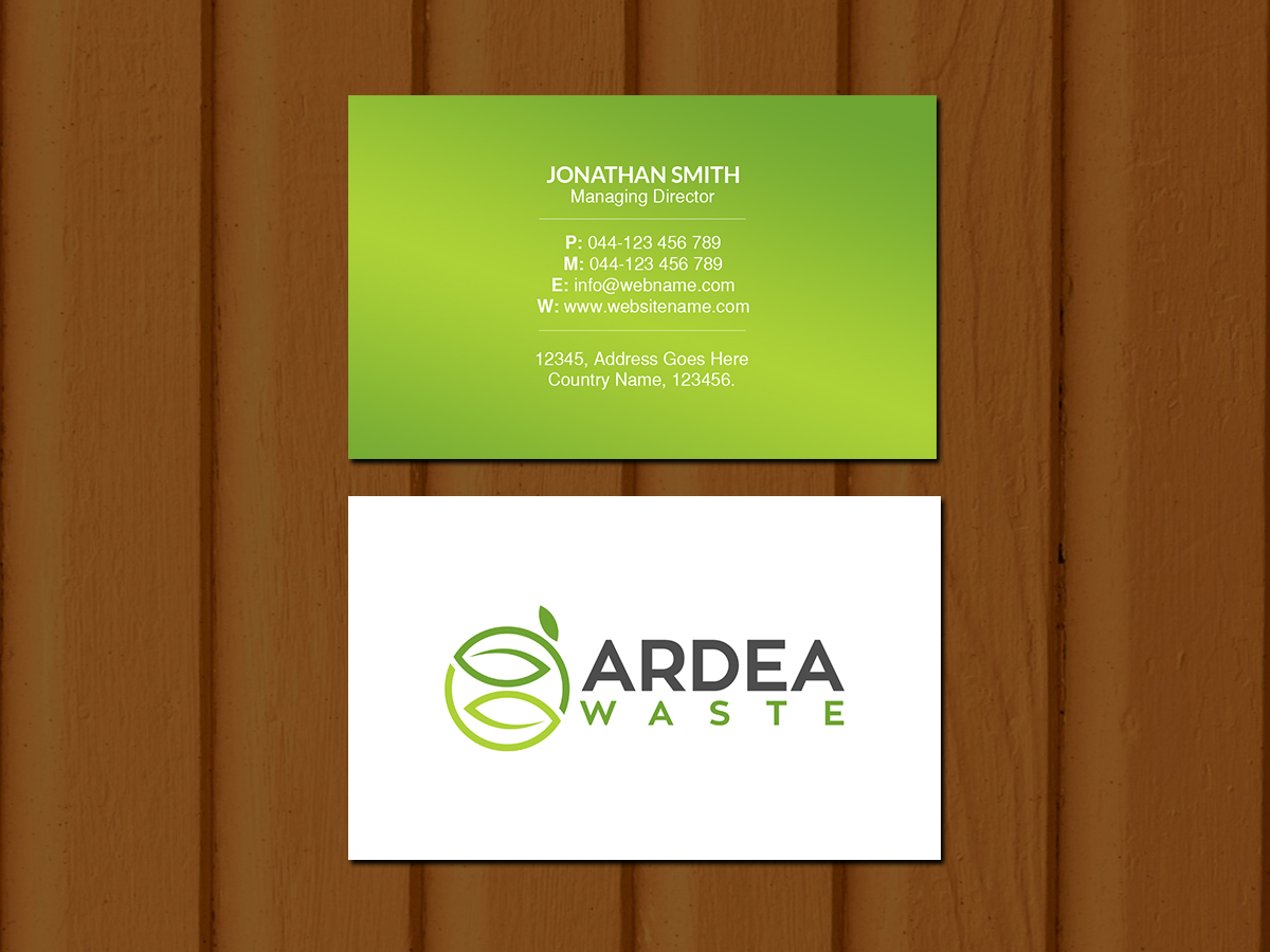 Diseño de Tarjeta de Presentación por Creations Box 2015 para Ardea Waste | Diseño #21007700
