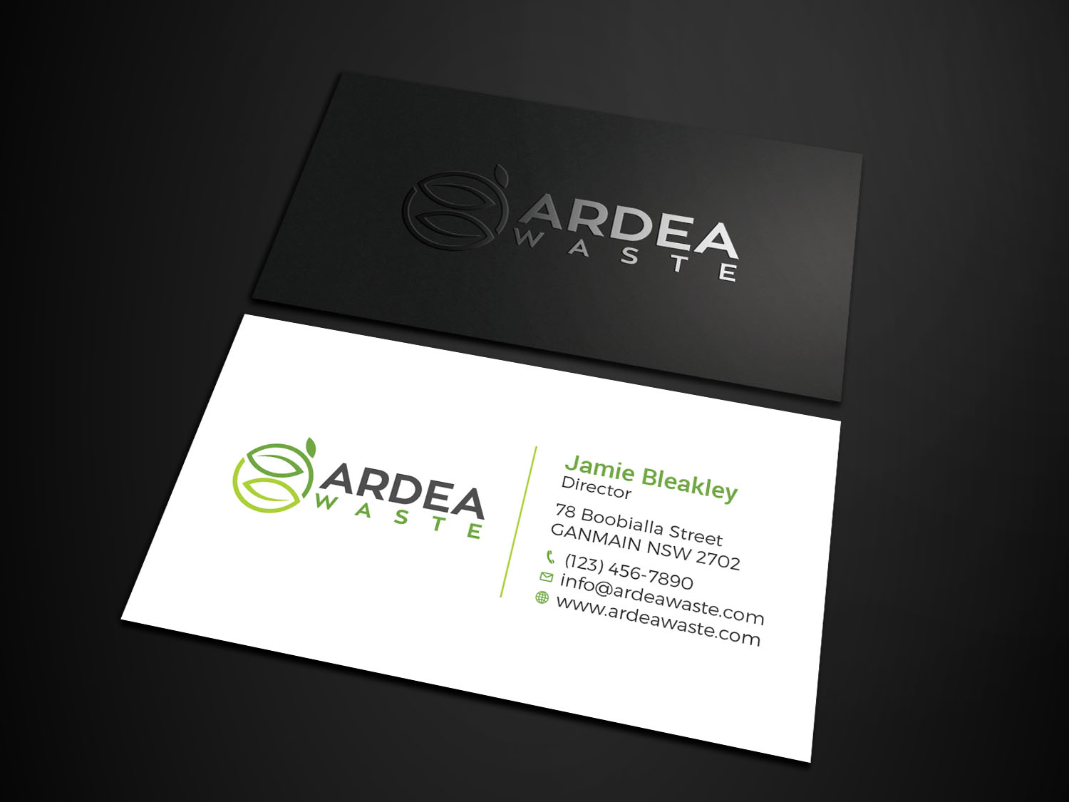 Business Card Design by Tripti Ranjan Gain for Ardea Waste | Design #21002545