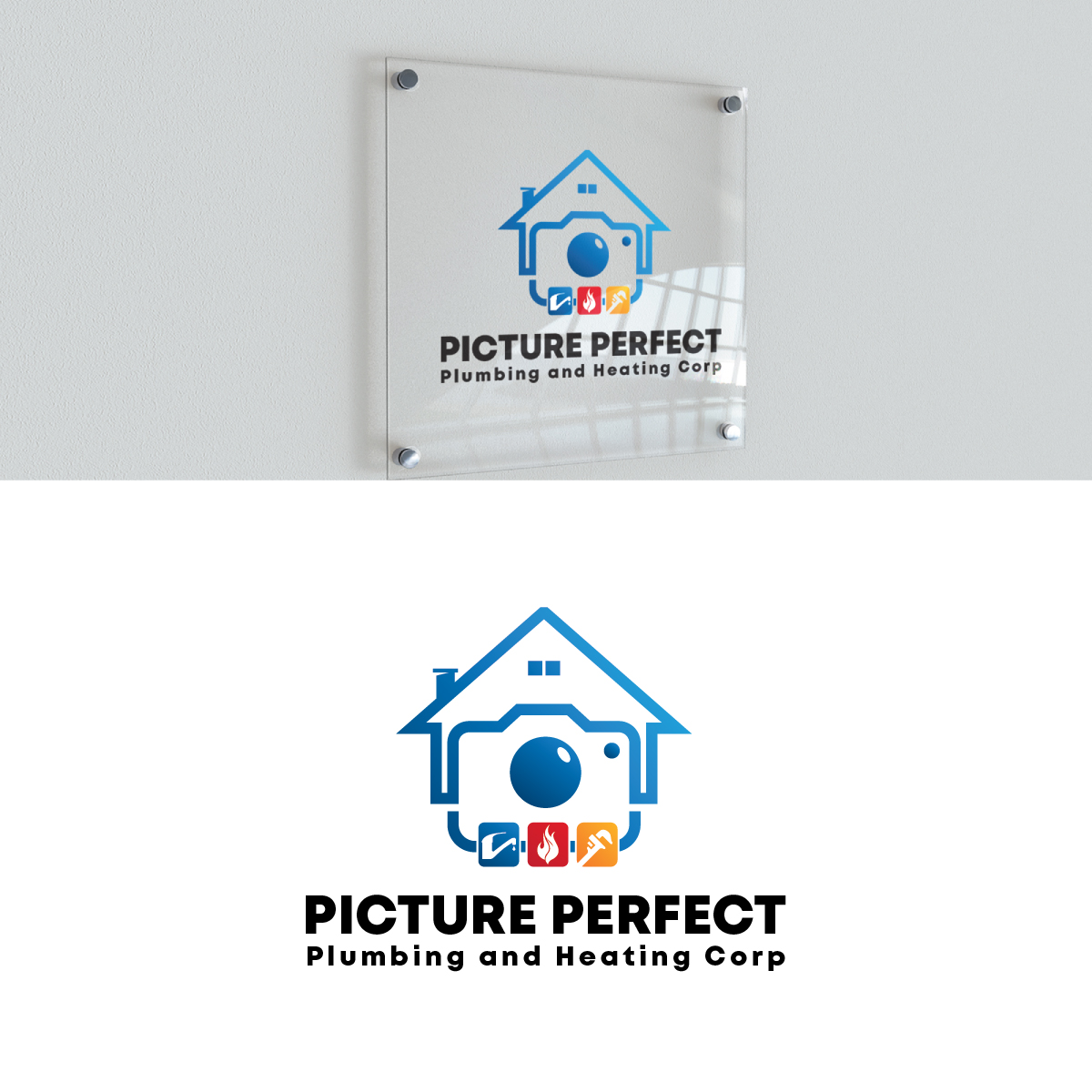 Logo Design by Pixxl Art for Picture Perfect Plumbing and Heating | Design #21011960