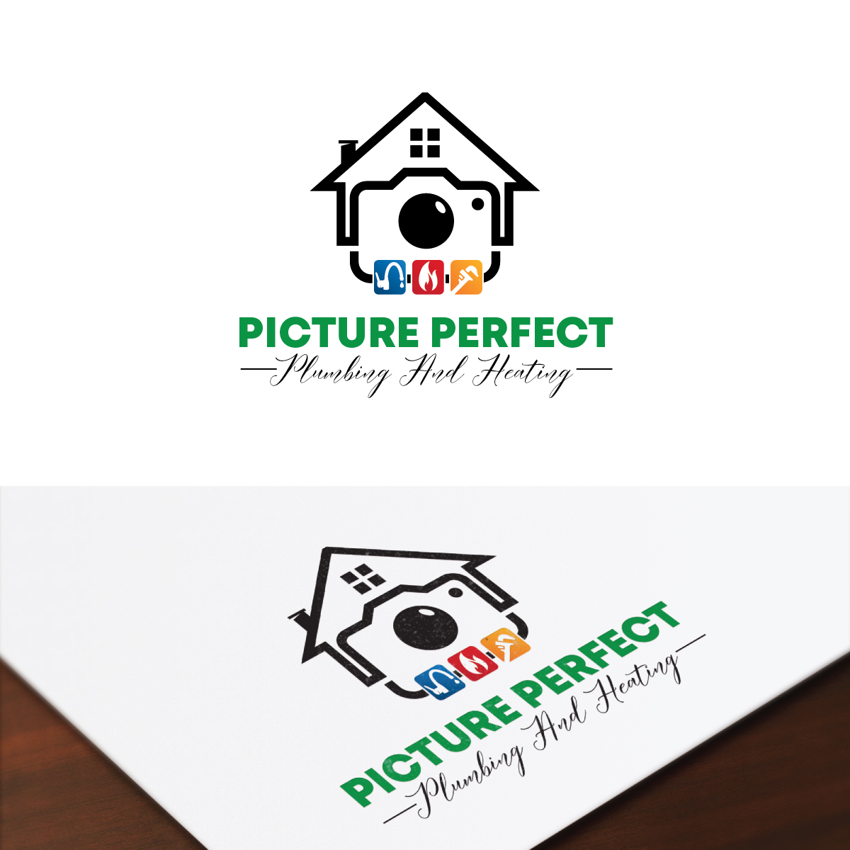 Logo Design by Pixxl Art for Picture Perfect Plumbing and Heating | Design #21030186