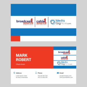 Diseño de Tarjeta de Presentación por obednana para Broadcast1Source | Diseño #21022118