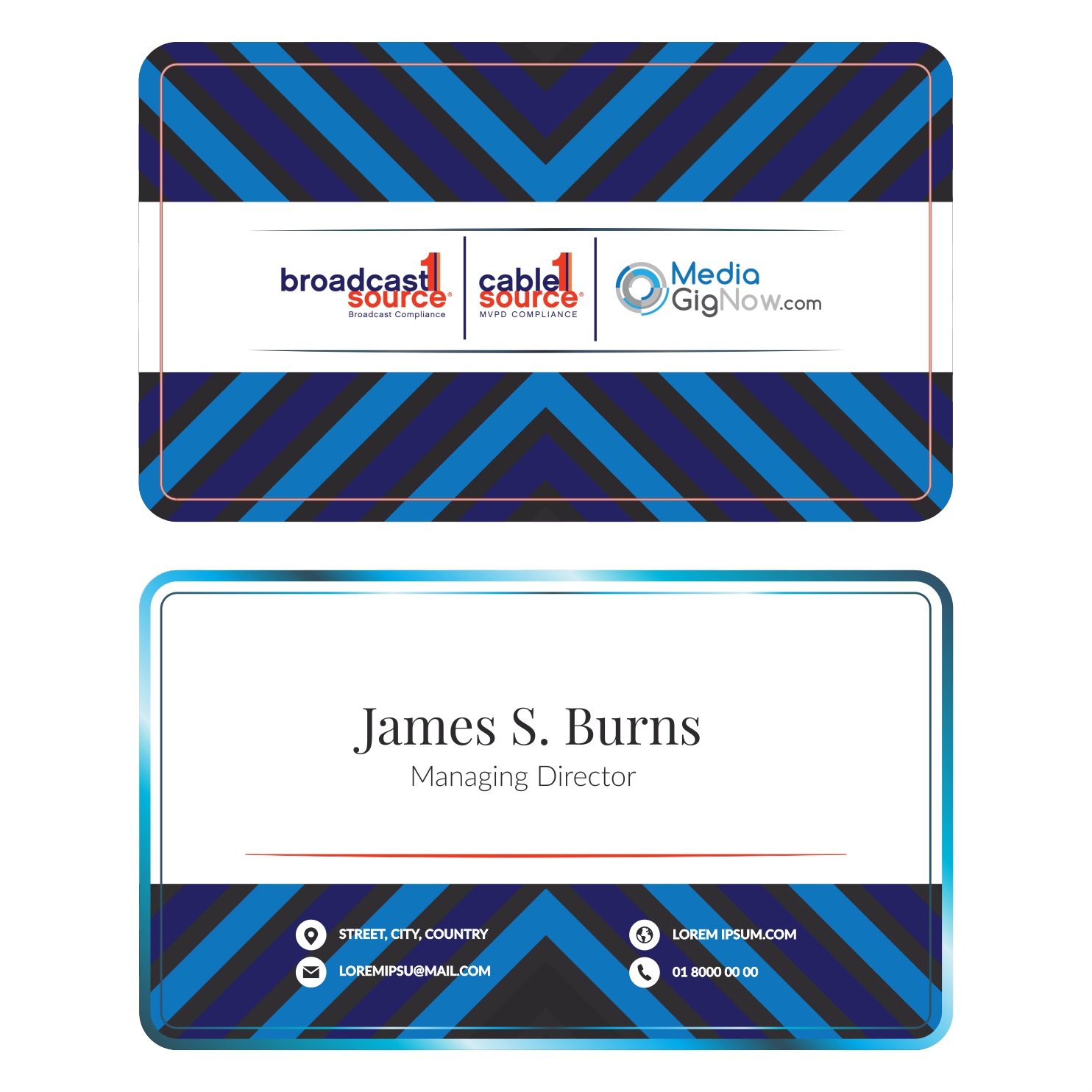 Business Card Design by obednana for Broadcast1Source | Design #21022119