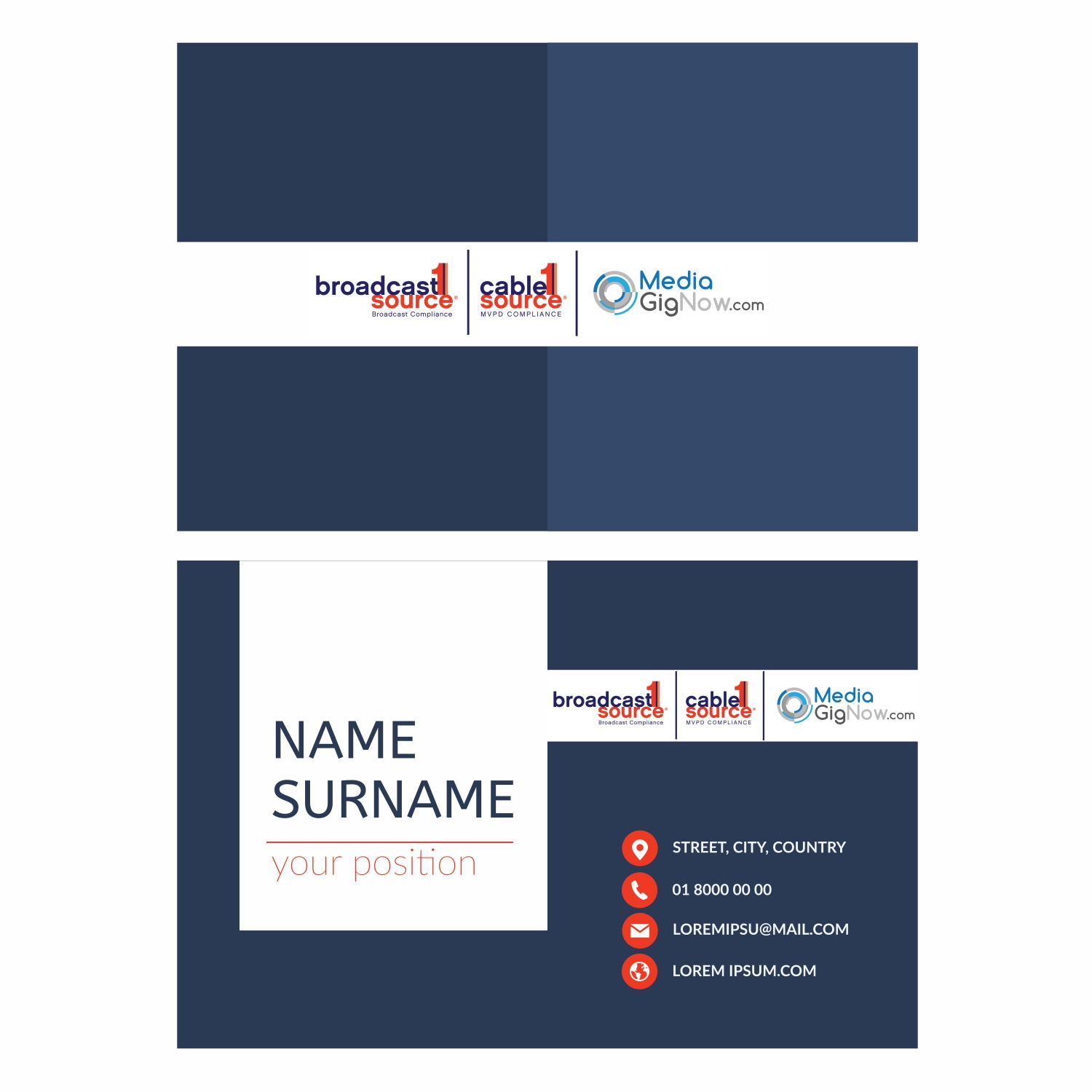 Design de Carte de Visite par obednana pour Broadcast1Source | Design #21022120
