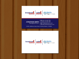 Diseño de Tarjeta de Presentación por Creations Box 2015 para Broadcast1Source | Diseño: #21022563