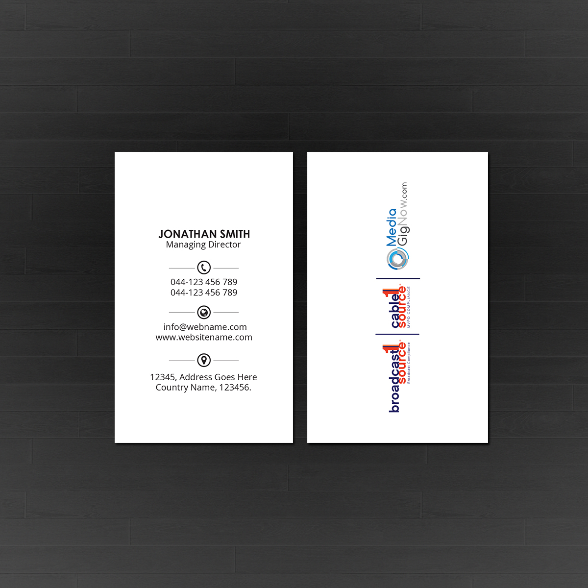 Design de Carte de Visite par Creations Box 2015 pour Broadcast1Source | Design #21025463