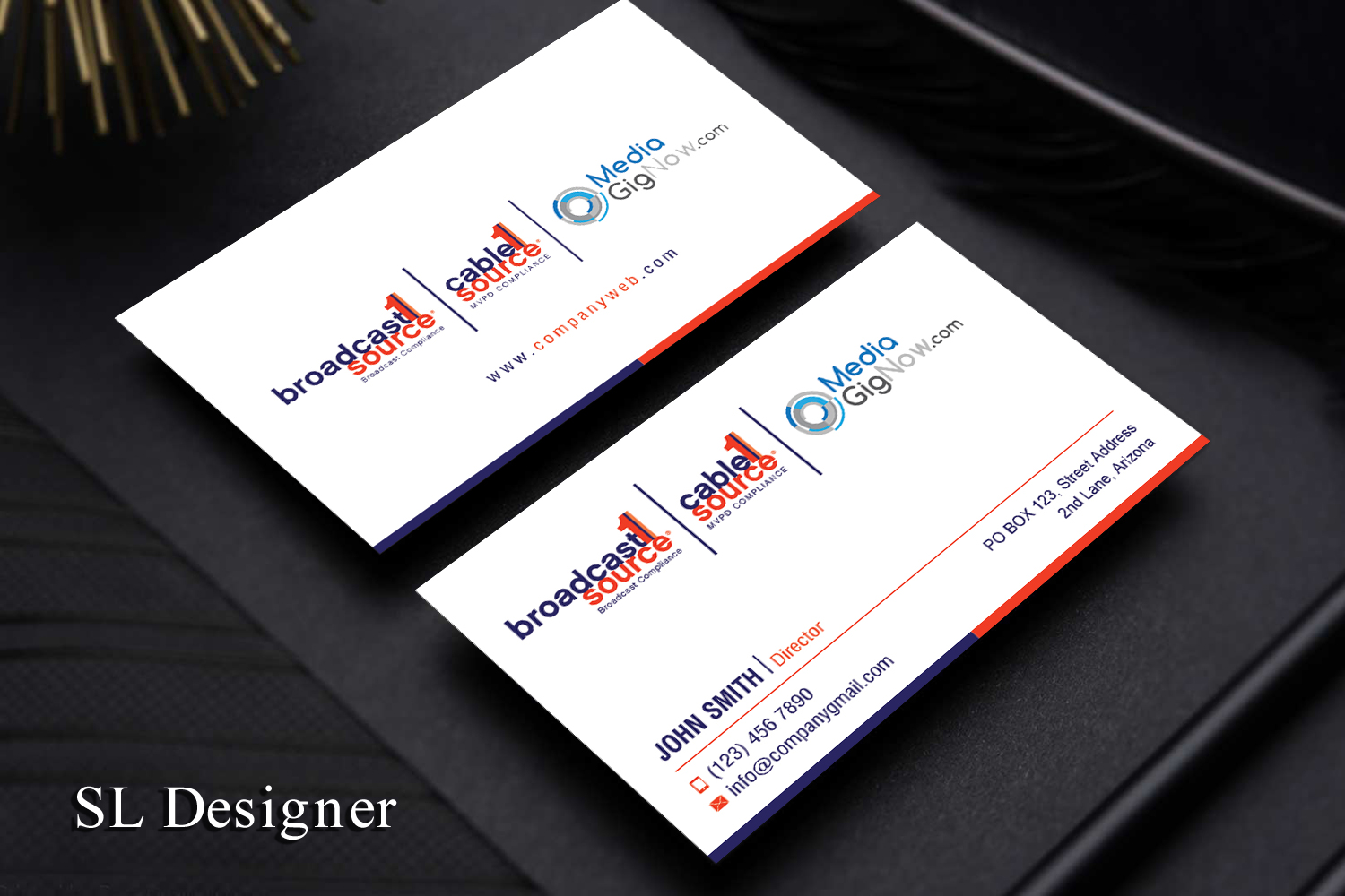 Diseño de Tarjeta de Presentación por SL Designer para Broadcast1Source | Diseño #21050571