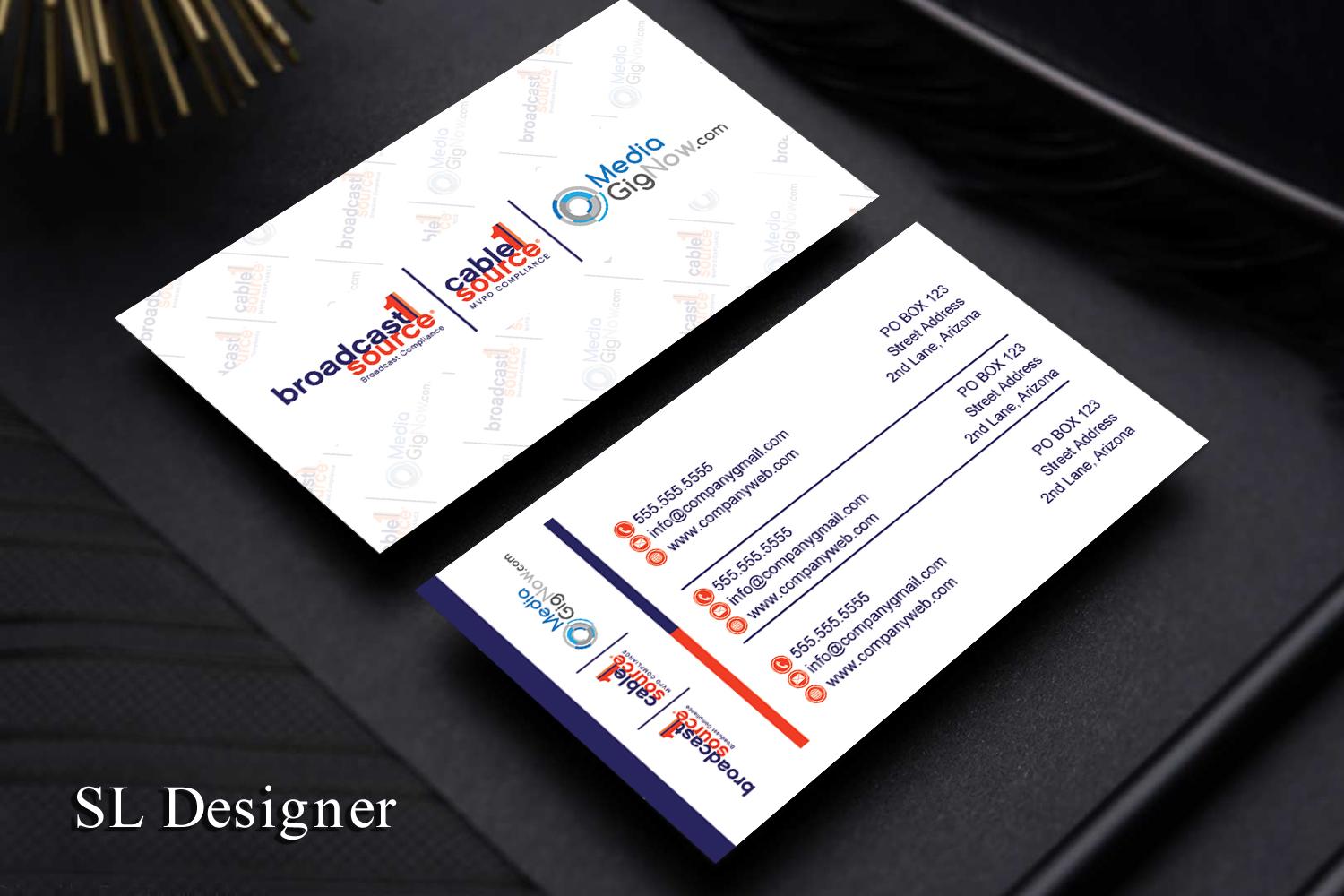 Diseño de Tarjeta de Presentación por SL Designer para Broadcast1Source | Diseño #21050572