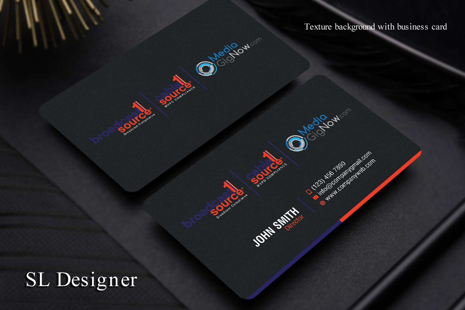 Diseño de Tarjeta de Presentación por SL Designer para Broadcast1Source | Diseño #21050576