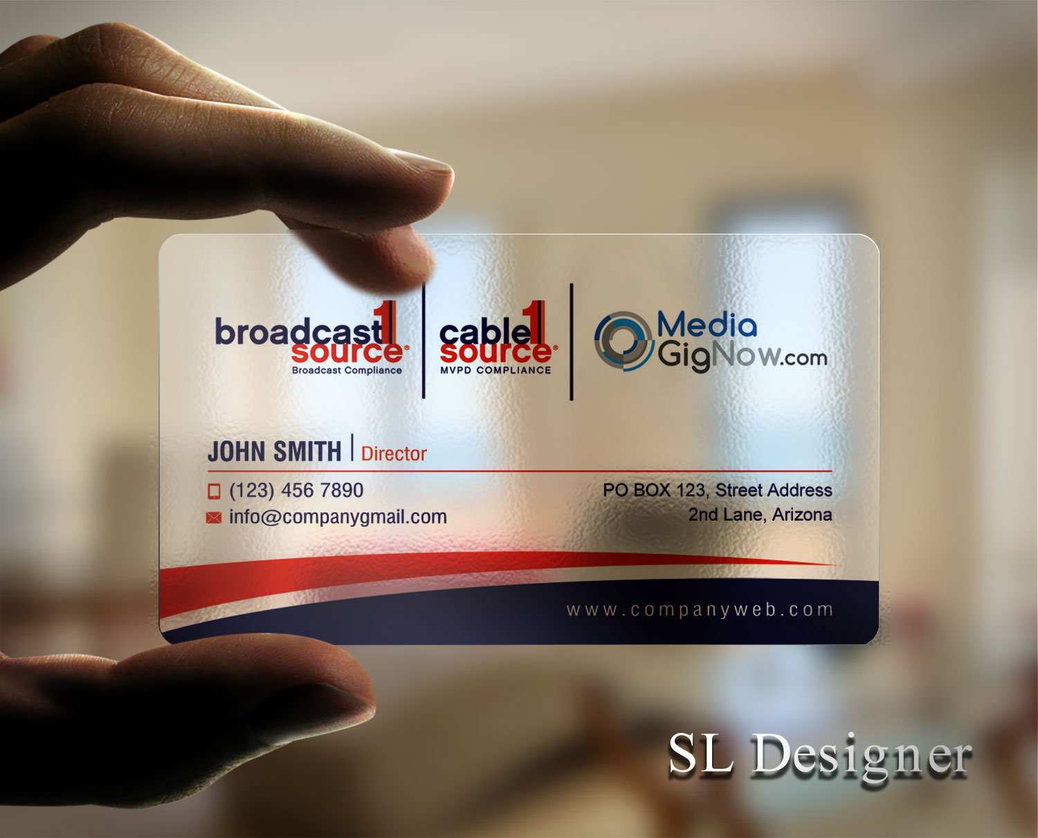 Diseño de Tarjeta de Presentación por SL Designer para Broadcast1Source | Diseño: #21050581