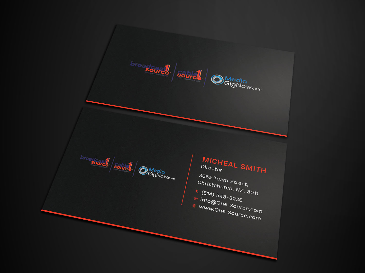 Business Card Design by Tripti Ranjan Gain for Broadcast1Source | Design #21028285
