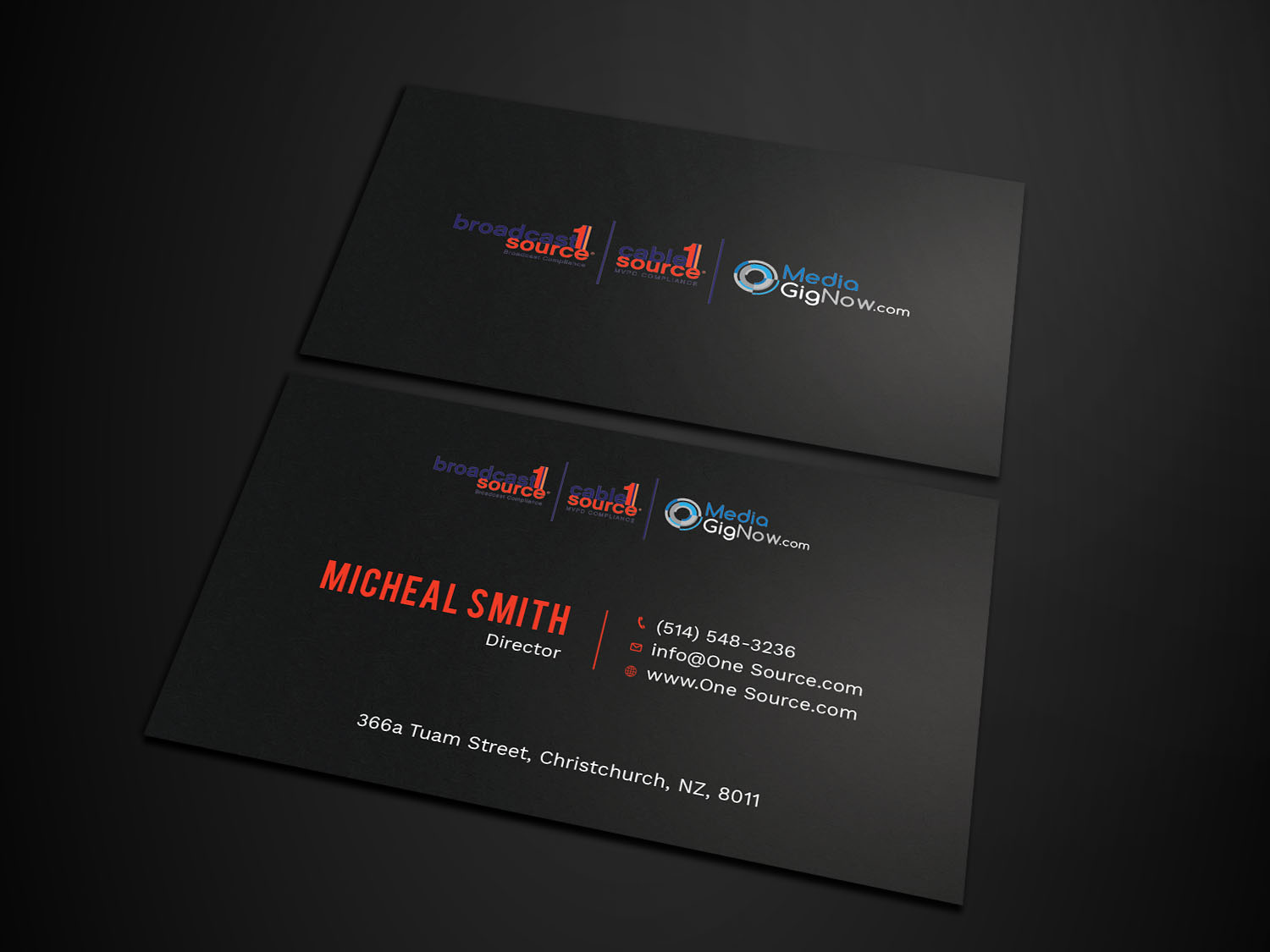 Business Card Design by Tripti Ranjan Gain for Broadcast1Source | Design #21028286