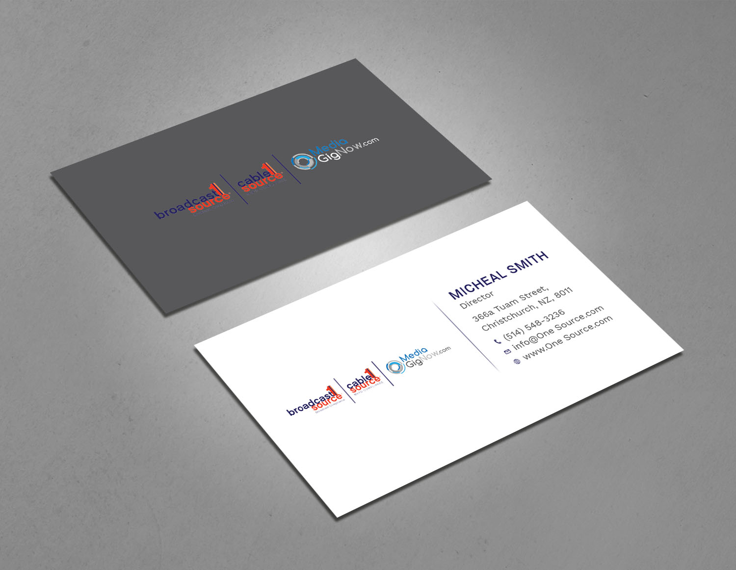 Business Card Design by Tripti Ranjan Gain for Broadcast1Source | Design #21028288