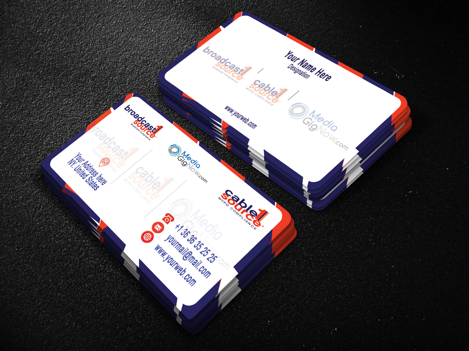 Business Card Design by atiar05021988 for Broadcast1Source | Design #21052428