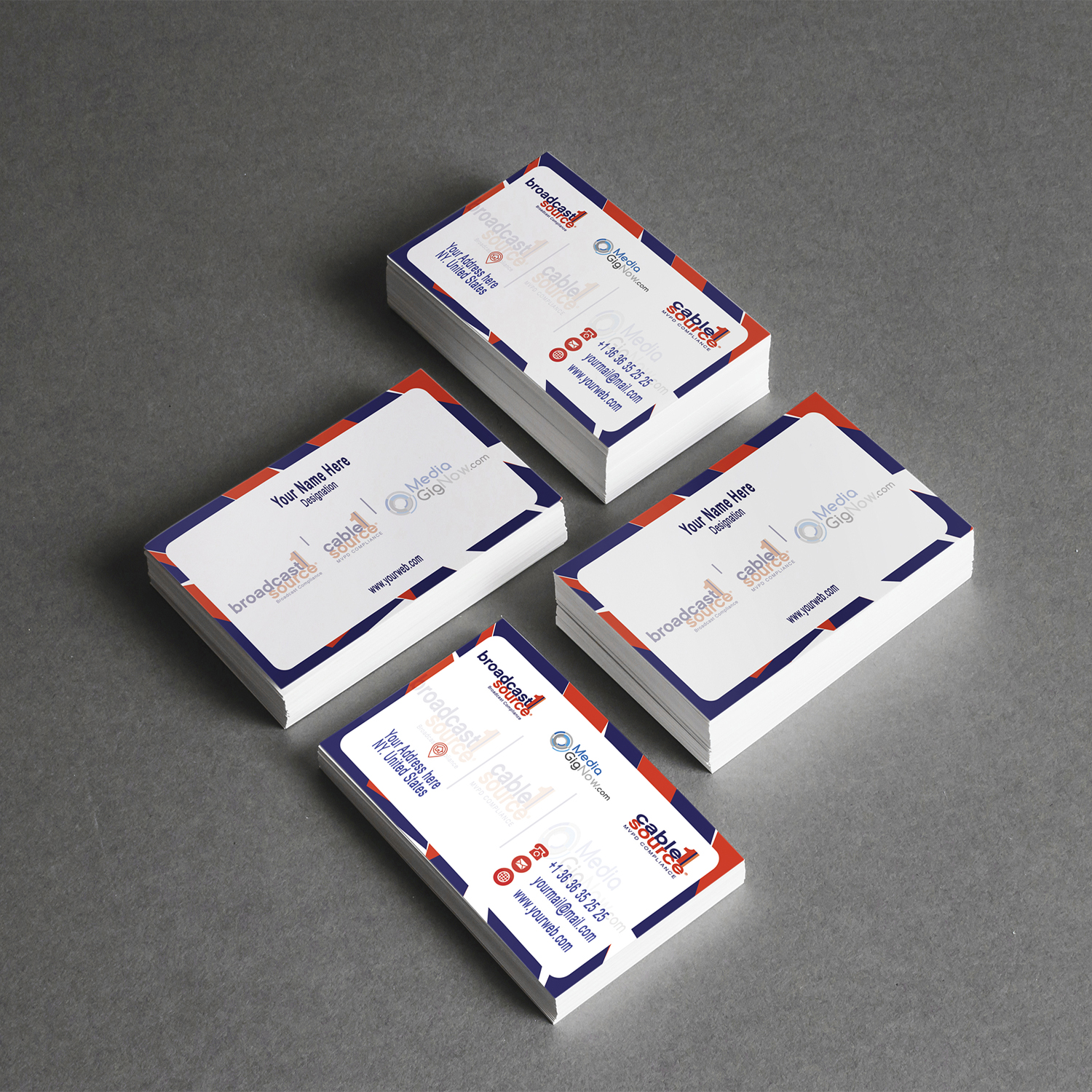 Visitenkarten-Design von atiar05021988 für Broadcast1Source | Design #21052429