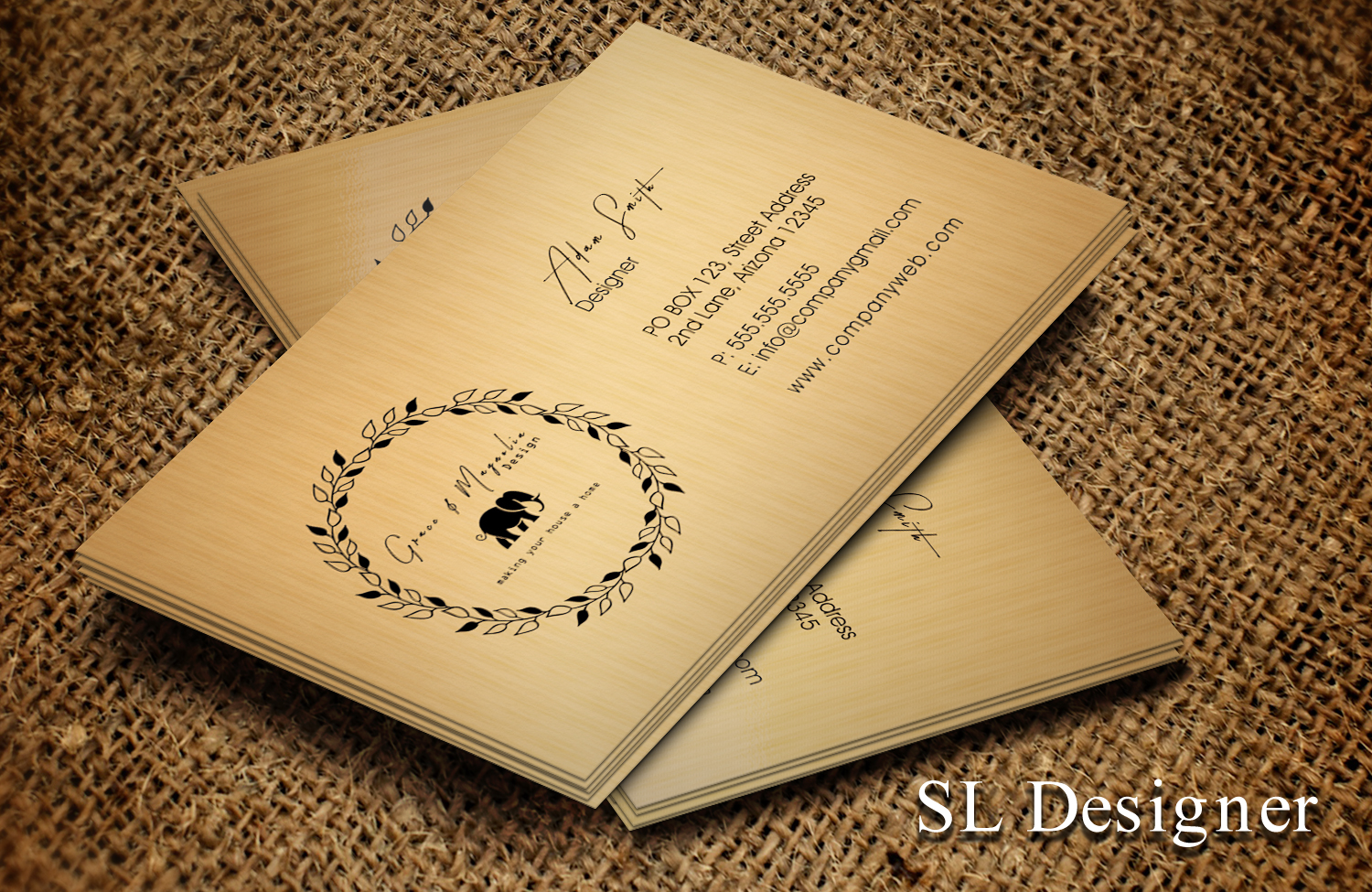 Business Card Design by SL Designer for Grace and Magnolia Design | Design #21021097