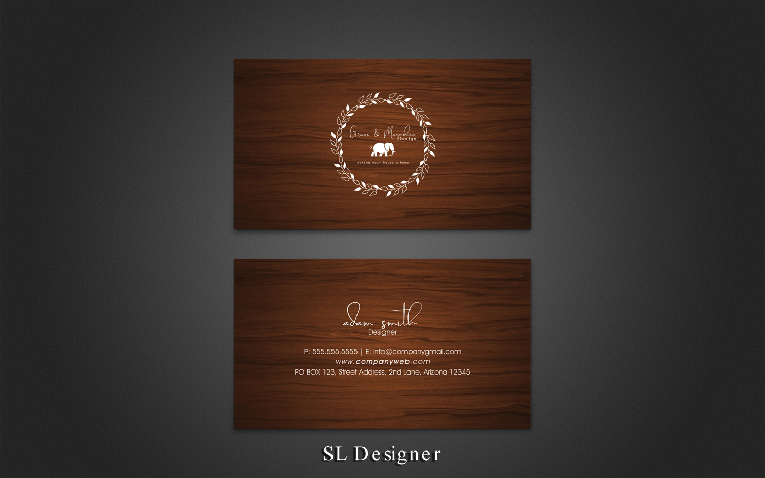 Diseño de Tarjeta de Presentación por SL Designer para Grace and Magnolia Design | Diseño #21023485