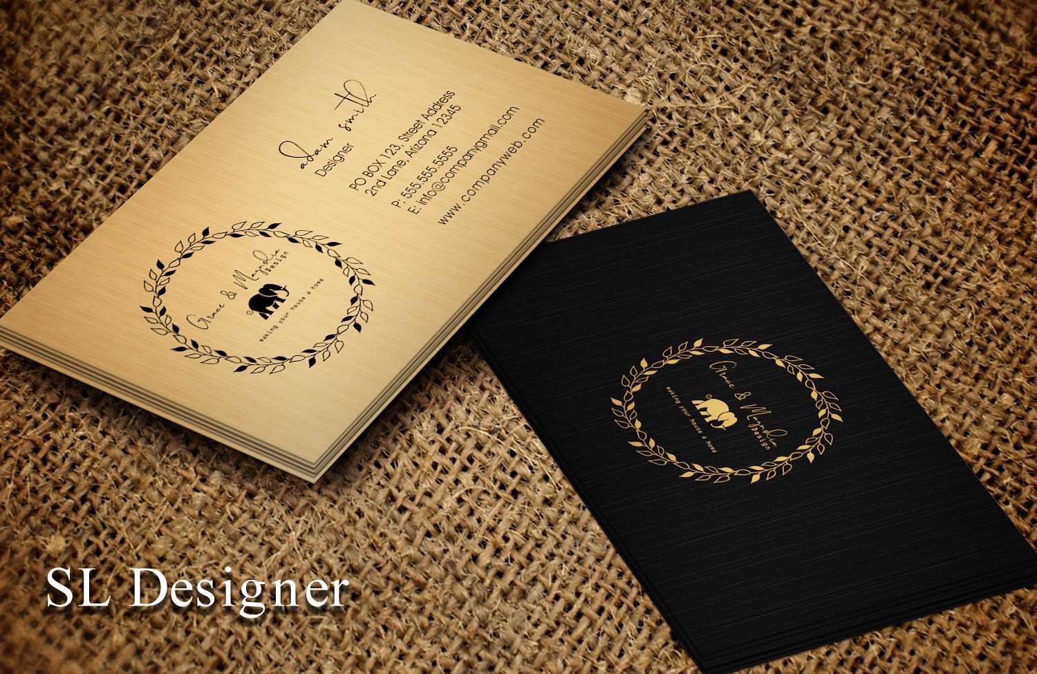Business Card Design by SL Designer for Grace and Magnolia Design | Design #21025915