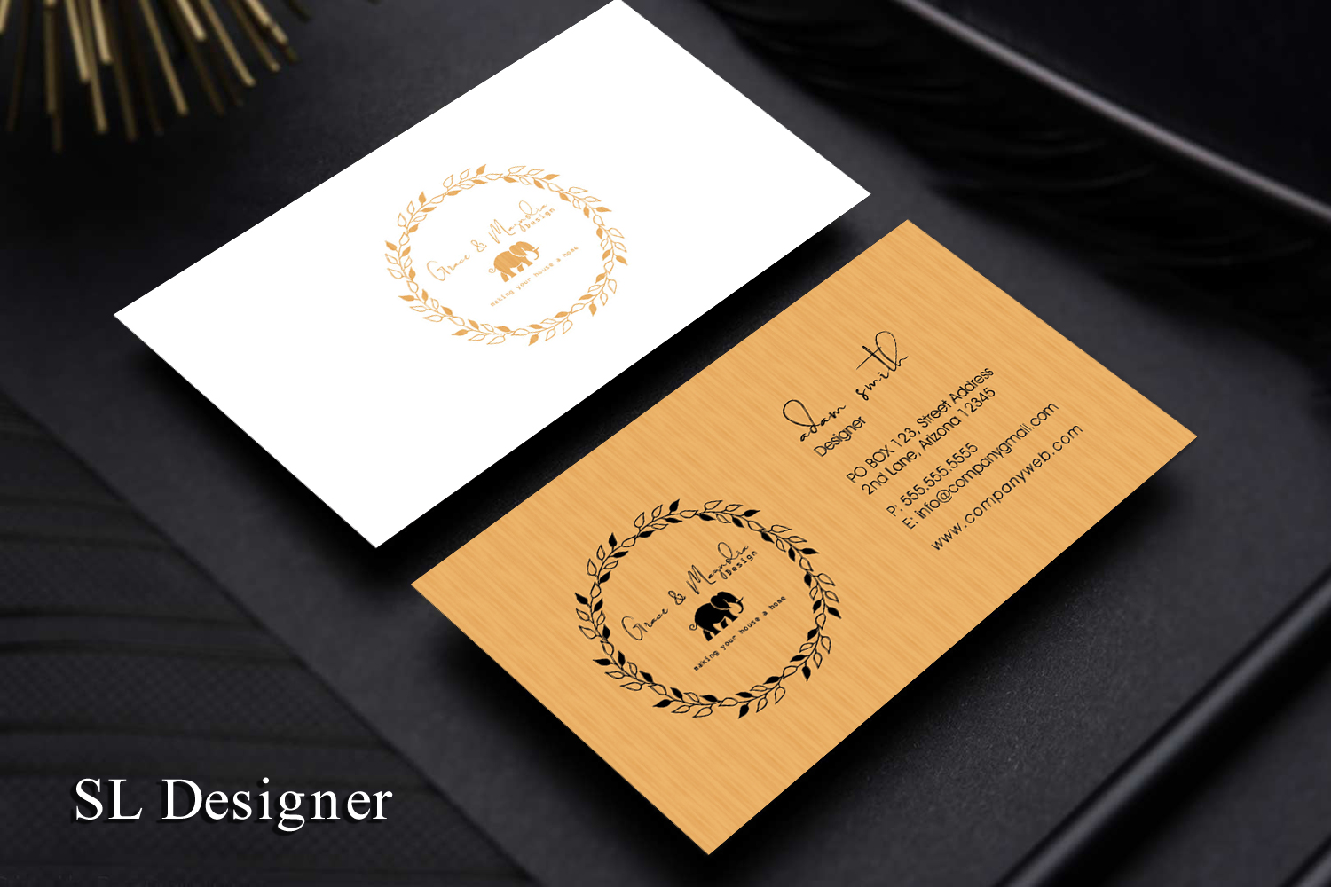 Business Card Design by SL Designer for Grace and Magnolia Design | Design: #21025916
