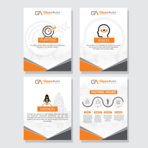 Cultural Values, and Purpose, Vision and Mission statements design