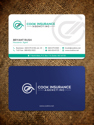 Cook Insurance Agency - Business Cards | Business Card Design by Sandaruwan