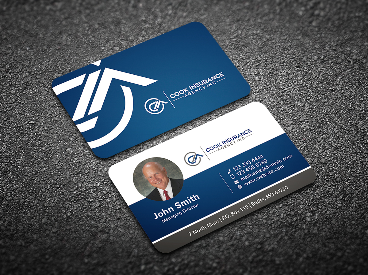 Diseño de Tarjeta de Presentación por lionx para Cook Insurance Agency | Diseño #21014793