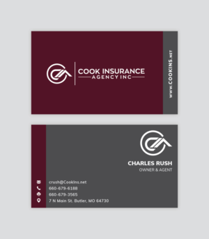 Cook Insurance Agency - Business Cards | Business Card Design by MIND