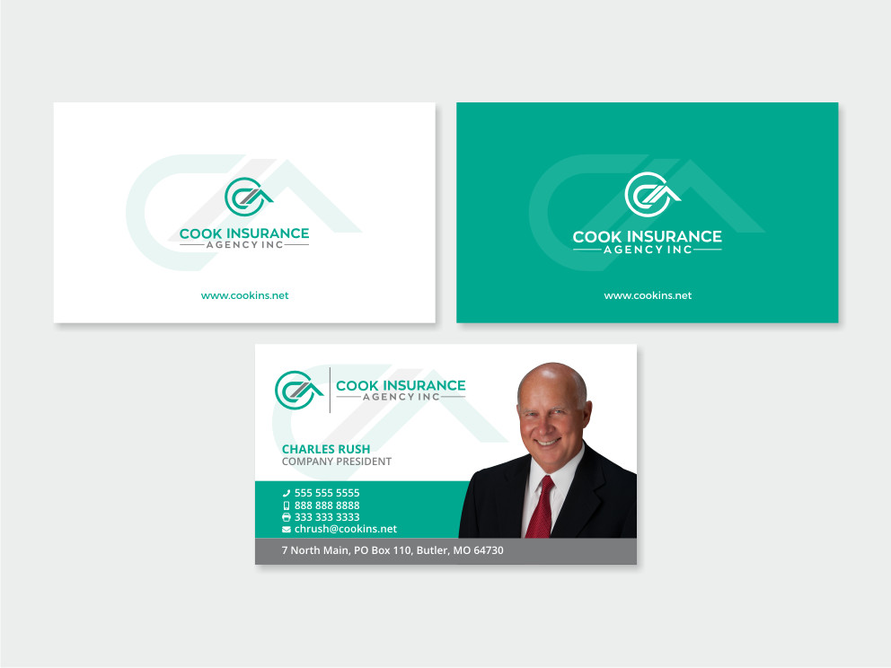 Design de Carte de Visite par Atvento Graphics pour Cook Insurance Agency | Design #21009353